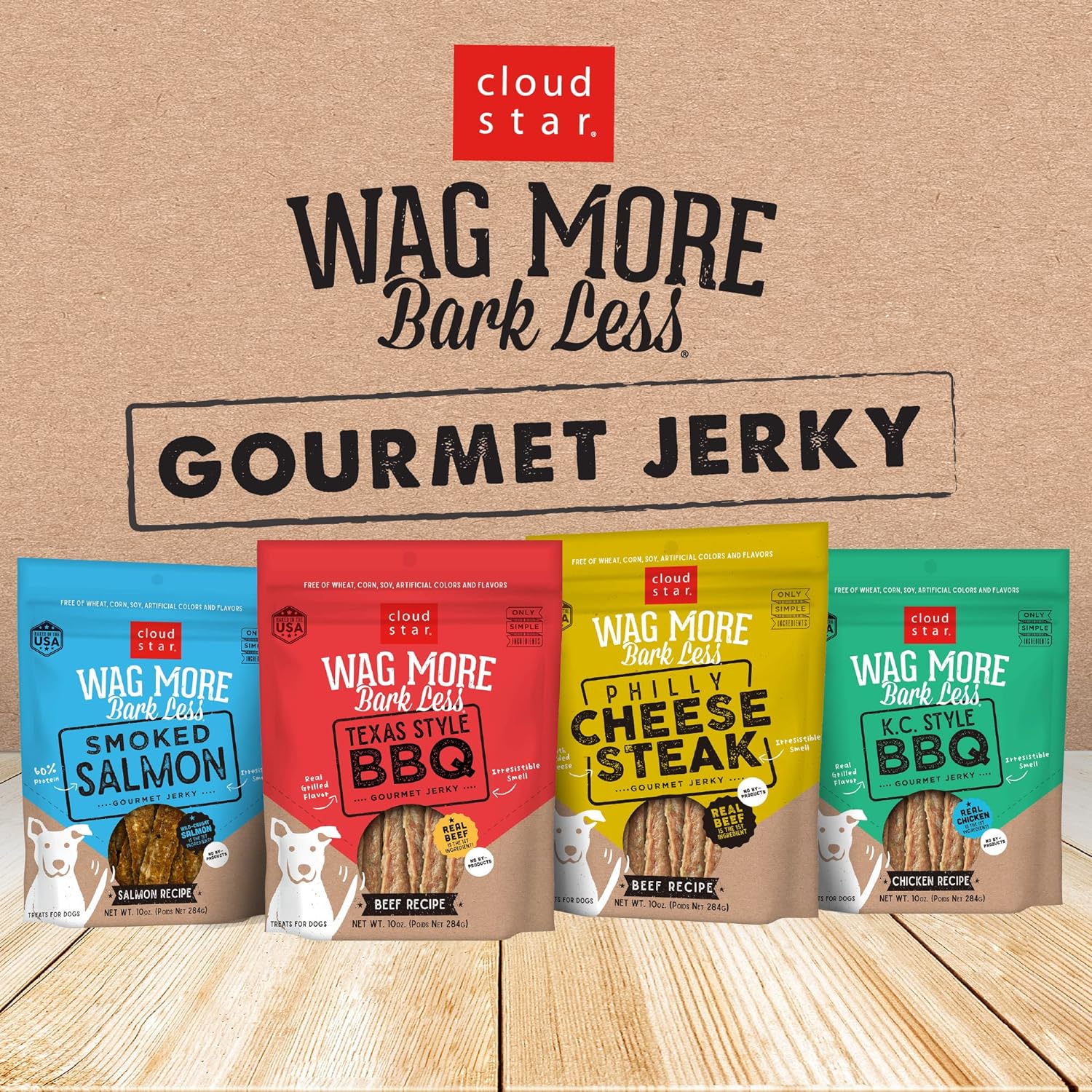 Cloud Star Wag More Bark Less Jerky: Philly Cheesesteak Beef – 10 oz ...